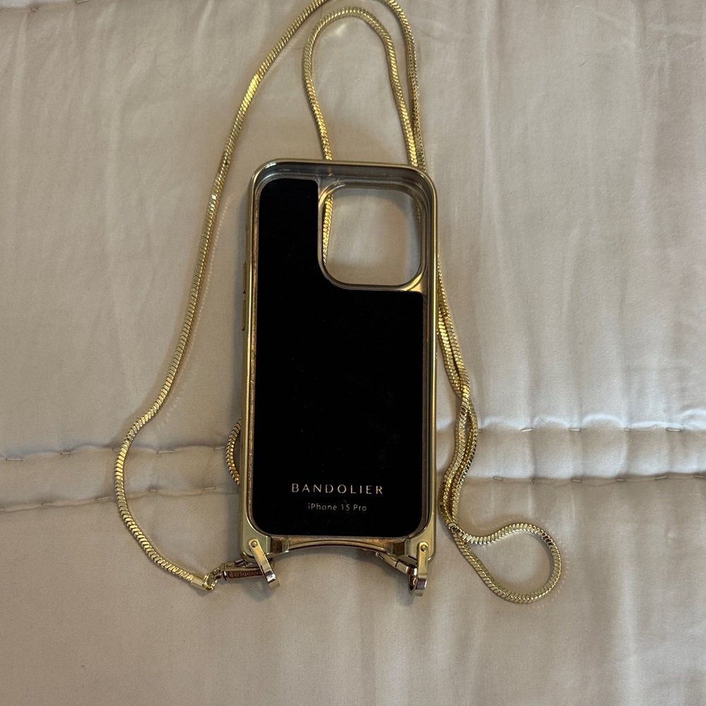 Bandolier Gold Phone Case with Chain - Picture 3 of 8